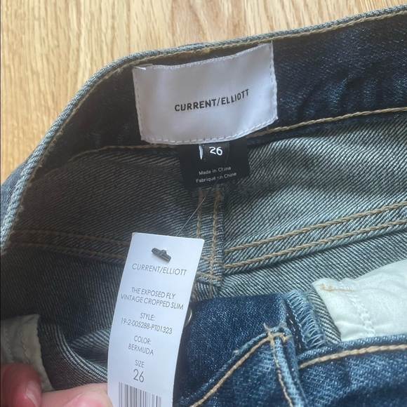 NWT Current/Elliott The Exposed  Fly Vintage Cropped Slim Jeans - 26 - Picture 13 of 16